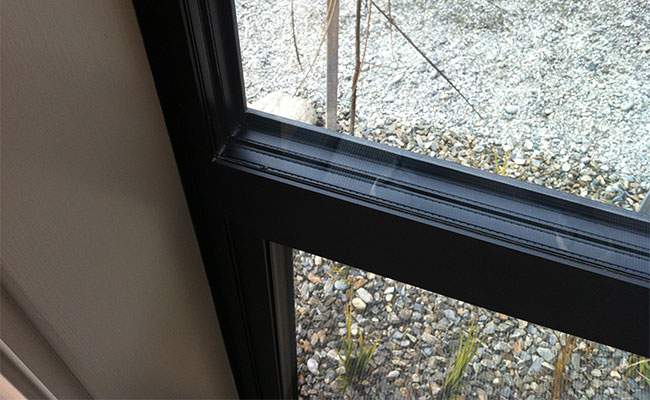 Black aluminium window joinery 