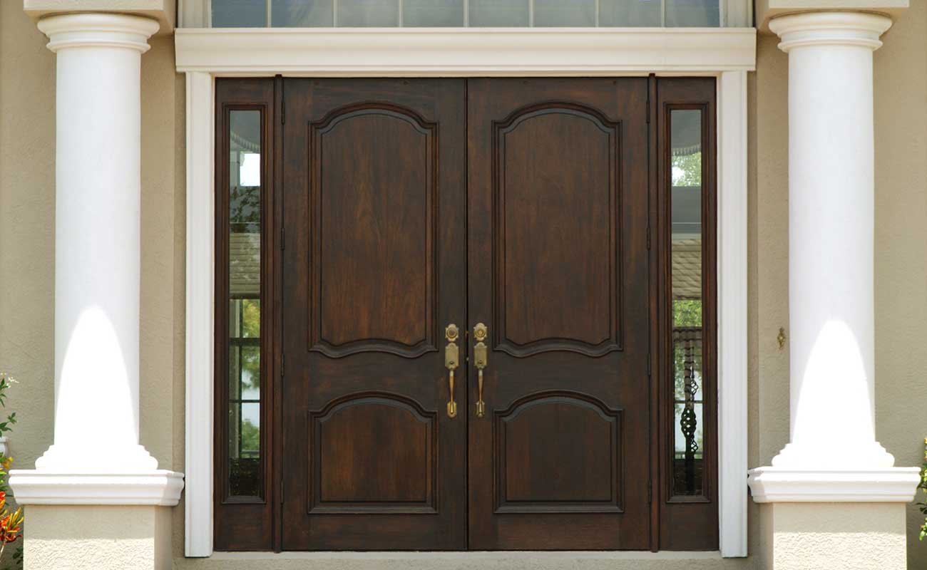 carved french doors