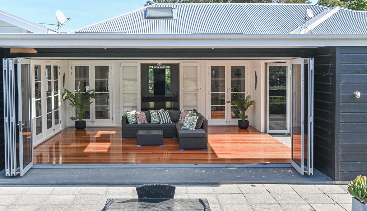 a new outdoor room for indoor outdoor flow