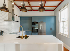 Living room with timber accents