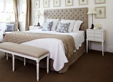 bedroom with neutral colors