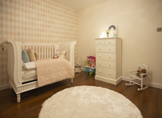White and pink nursery