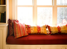 WIndow seat with cushions