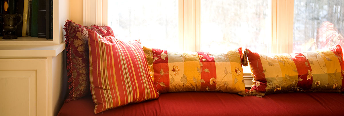 WIndow seat with cushions