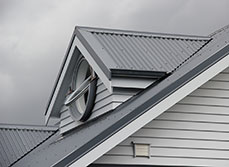 Rooftop dormer window of UK home