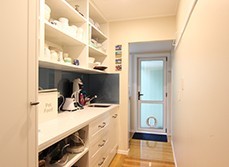 A scullery where you can store many appliances
