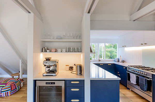 An extensive interior renovation and new second-storey deck have transformed this 1970s property into a tastefully modern retreat.