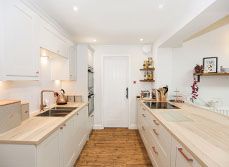 kitchen renovation with peninsula in cambridge
