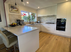 Stylish kitchen, bathroom and laundry renovations transform family life in Birkenhead, Auckland