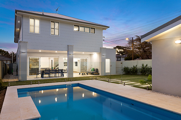 open plan kitchen renovation with modern white colours