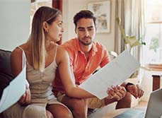 couple going over bills