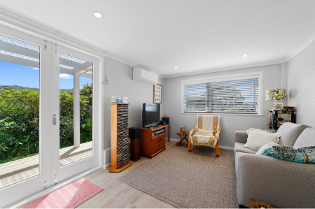chair and couch in living room