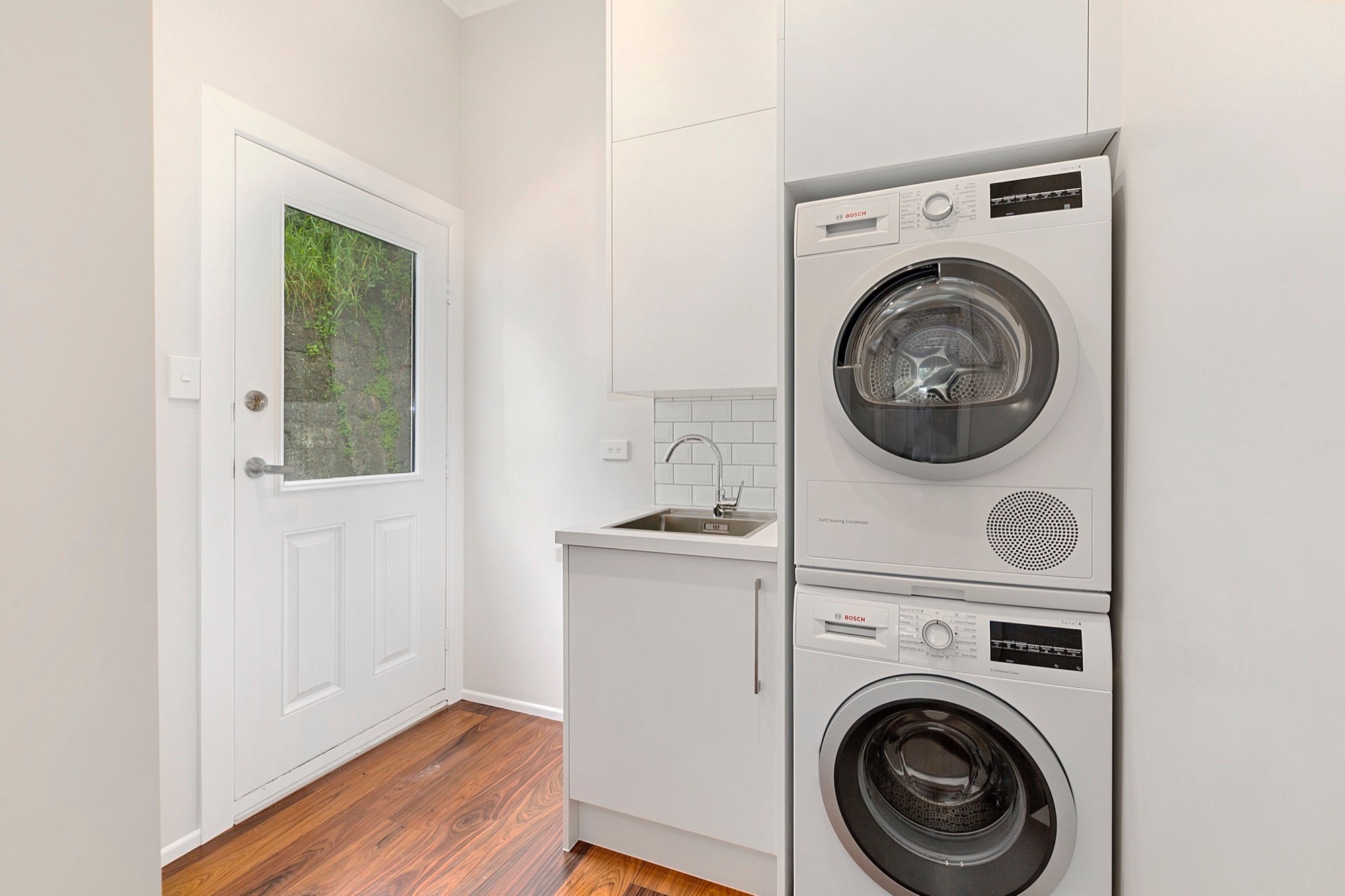 Basement conversion into a laundry room