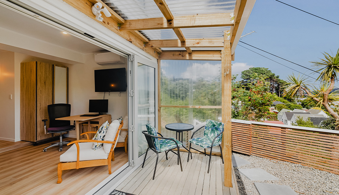 Basement conversion with outside area