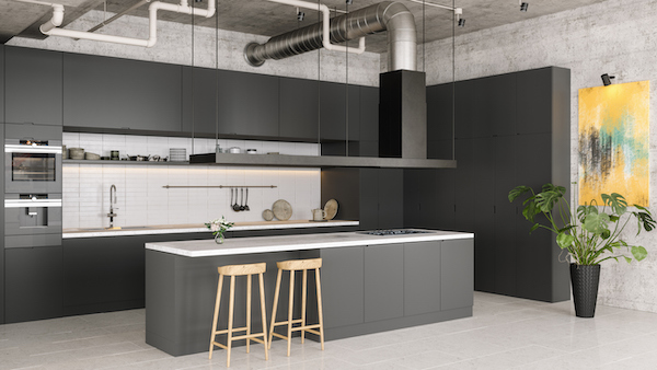 Black chic kitchen