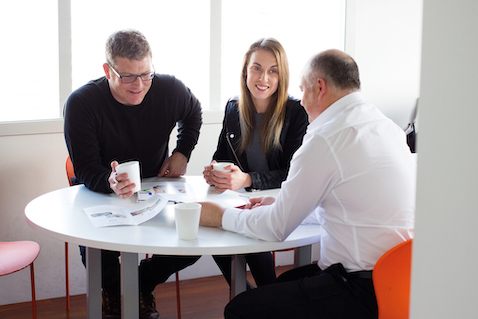 renovation consultant with clients