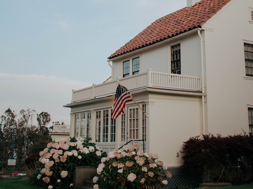 Front of an american house