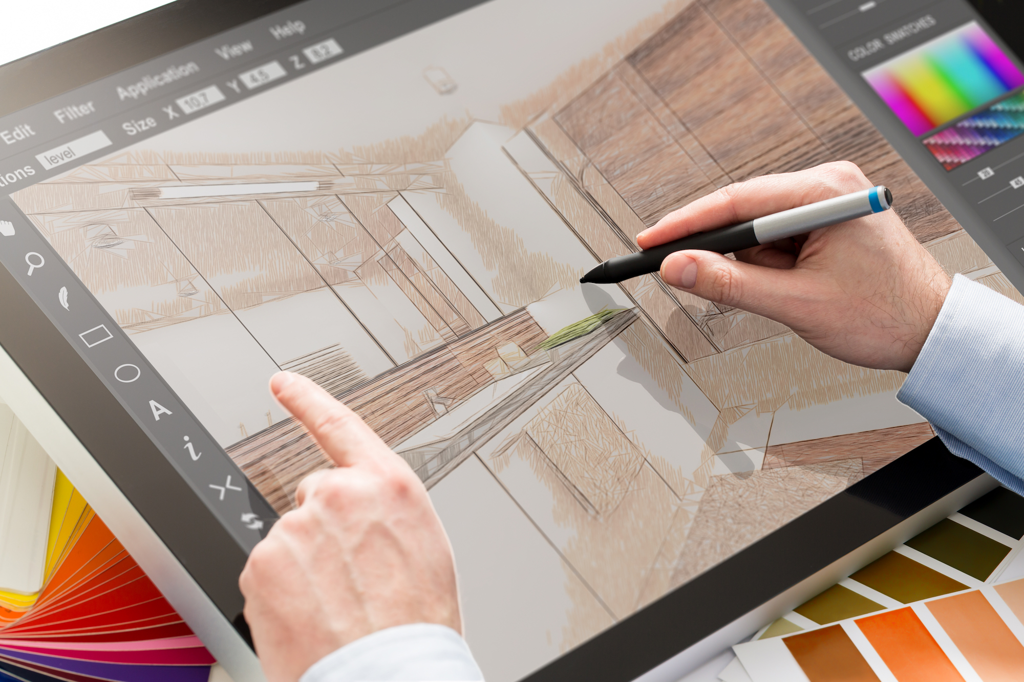 Designing a kitchen on an ipad