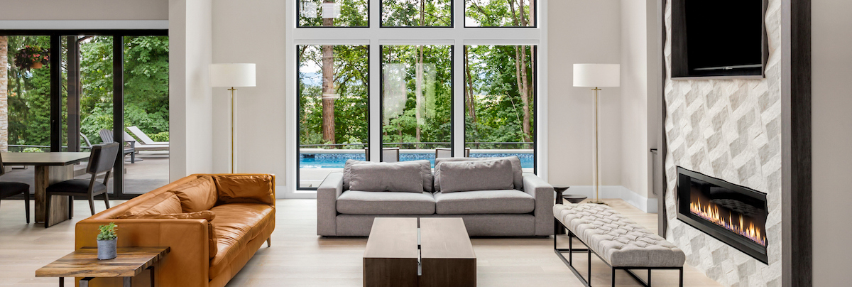 modern bathroom with green tiles