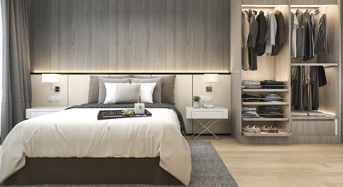 Bedroom Renovation Plan in League City featuring Custom Wood Wardrobe