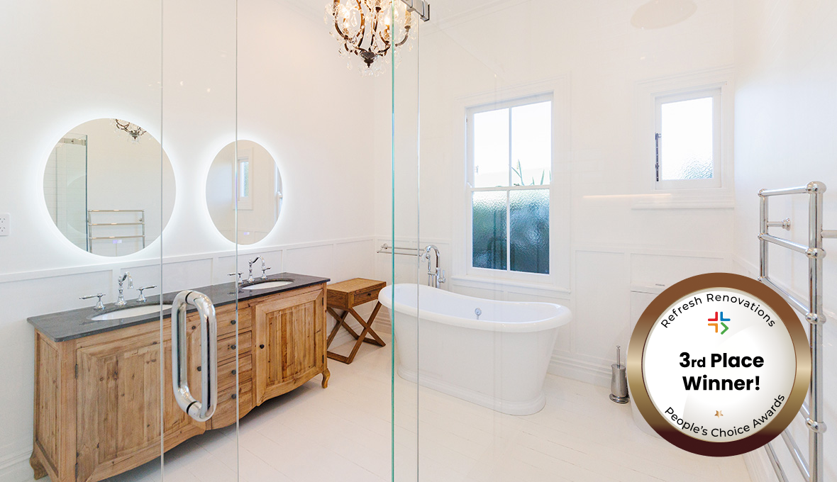 Vintage inspired bathroom renovation from the 1900s